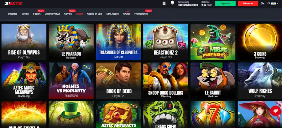 mejores casino online de perú 31bets