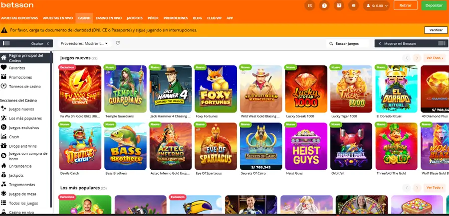 mejores casino online de perú betsson