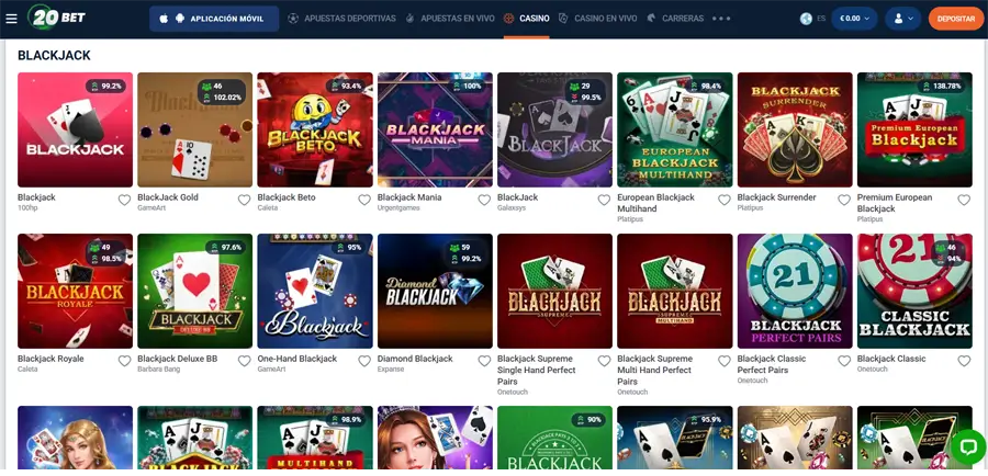 20bet blackjack