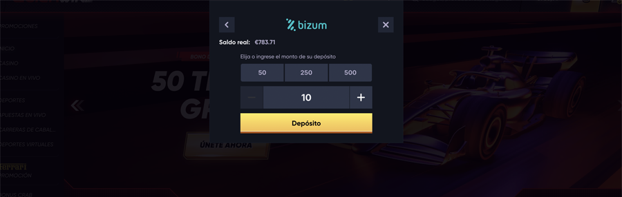 introduce la cantidad exacta casino depósito mínimo de 3€