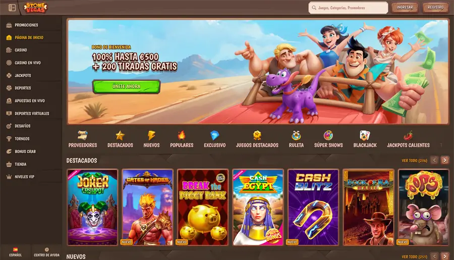 paso 1 registrarse stonevegas casino