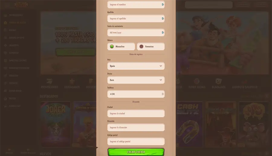 paso 4 registrarse stonevegas casino