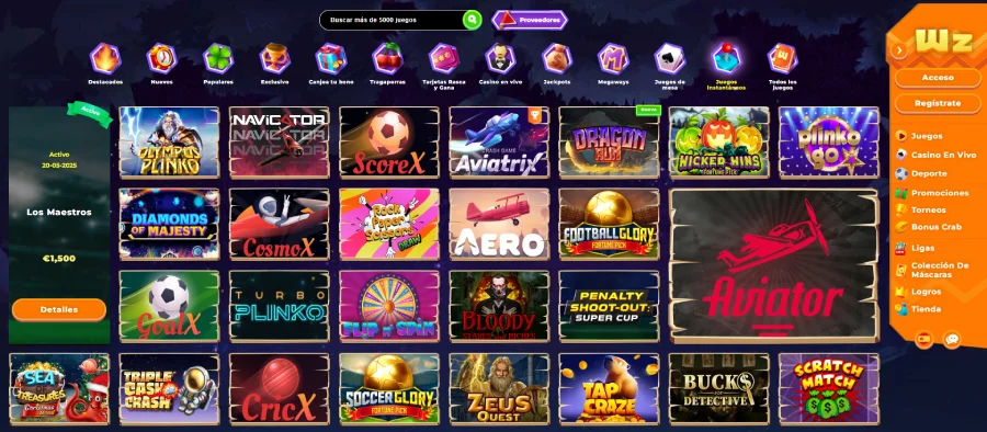 Minijuegos de Wazamba