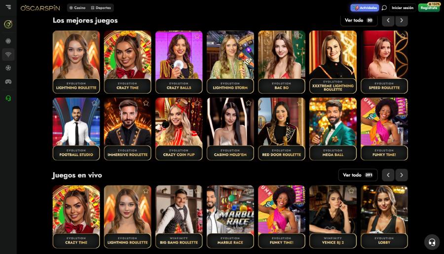Casino en vivo OscarSpin