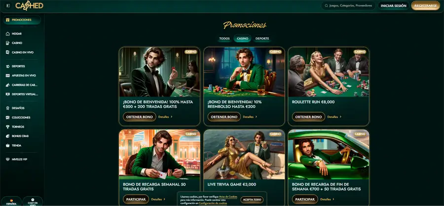 cashed casino promociones