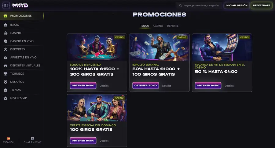 mad casino promociones