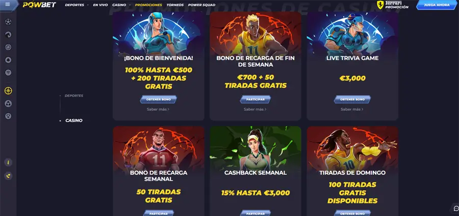 powbet promociones
