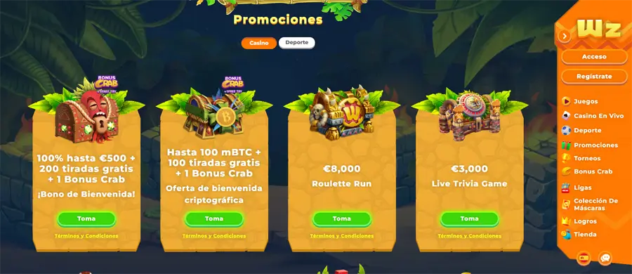 wazamba promociones