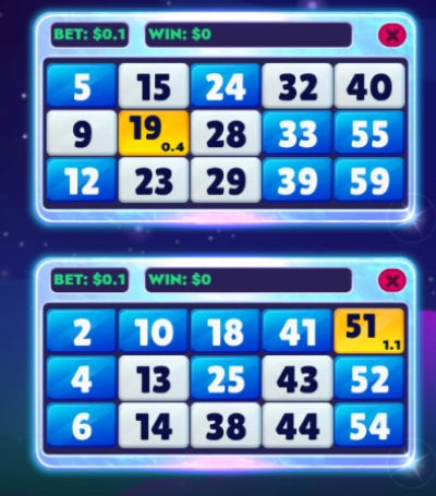 Cartones del bingo