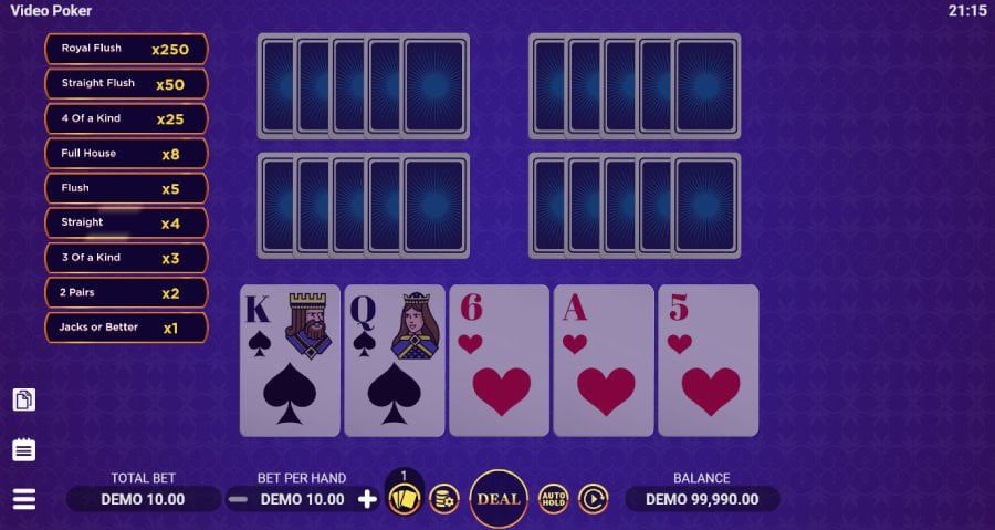 La mano final en video poker