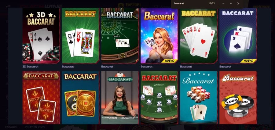 Juegos de baccarat