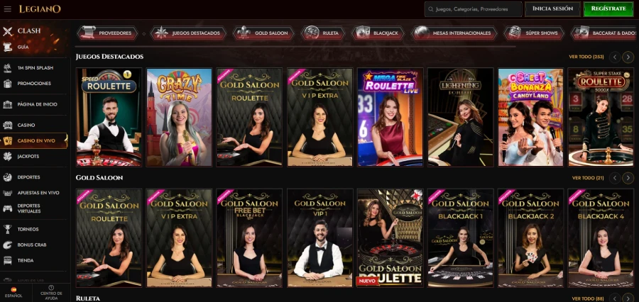 Casino en vivo en Legiano Casino