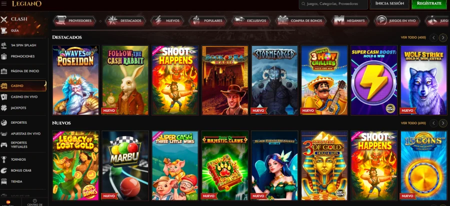 Juegos en Legiano Casino