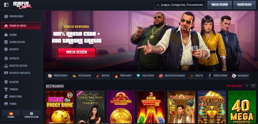 Bono 100% en Mafia Casino