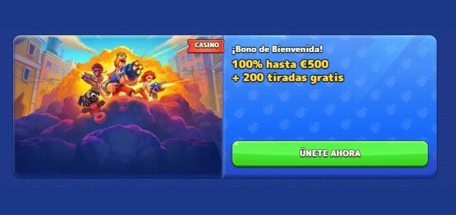 Captura de pantalla del bono de bienvenido en Pistolo