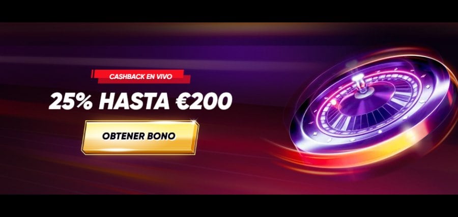 Captura de pantalla del bono cashback en Quickwin
