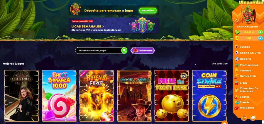 Casino depósito 3 euros wazamba