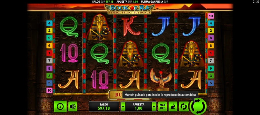 Tragaperras Book of Ra