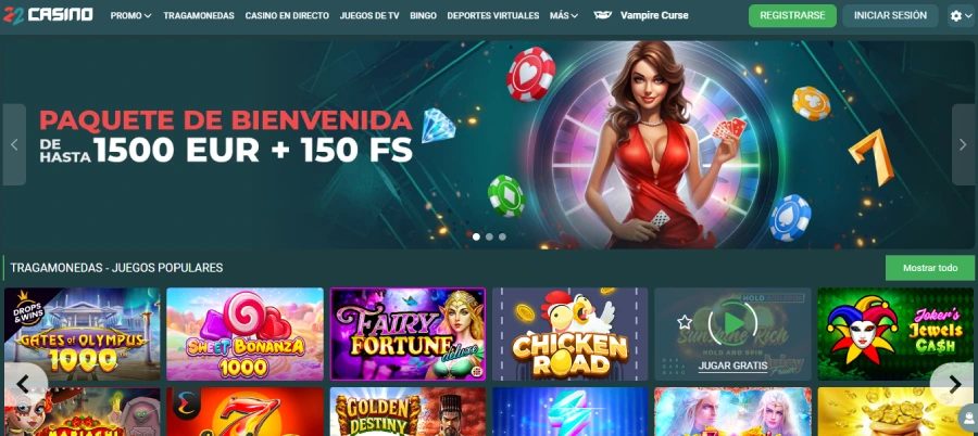 captura de pantalla 25 giros gratis 22casino