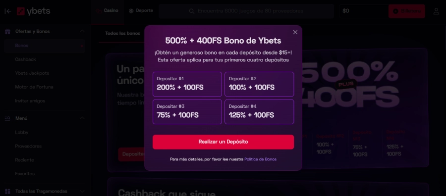 captura de pantalla 25 giros gratis ybets