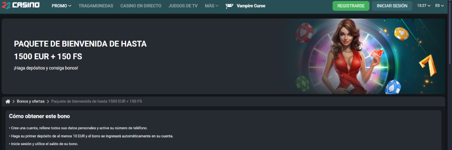 captura de pantalla giros gratis 22Casino
