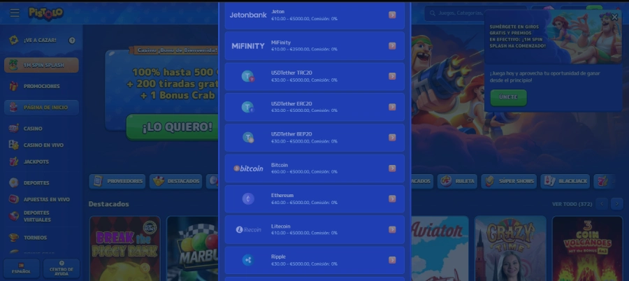 Pistolo con retirada instantánea