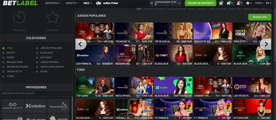casino en vivo betlabel