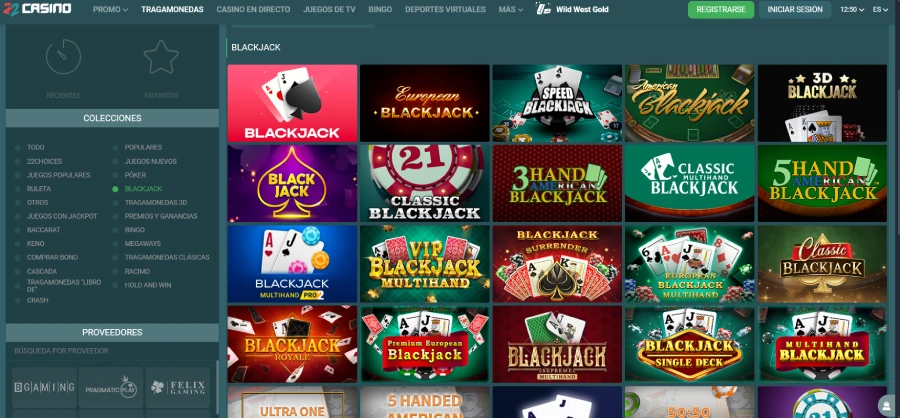 Blackjack 22Casino paysafecard