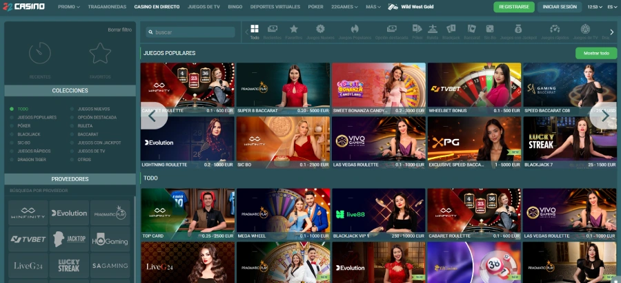 Casino en vivo 22Casino paysafecard