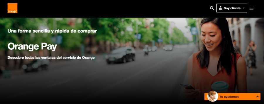 Interfaz de Orange pay