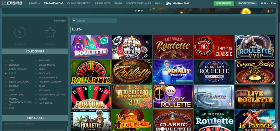 Ruleta 22Casino paysafecard
