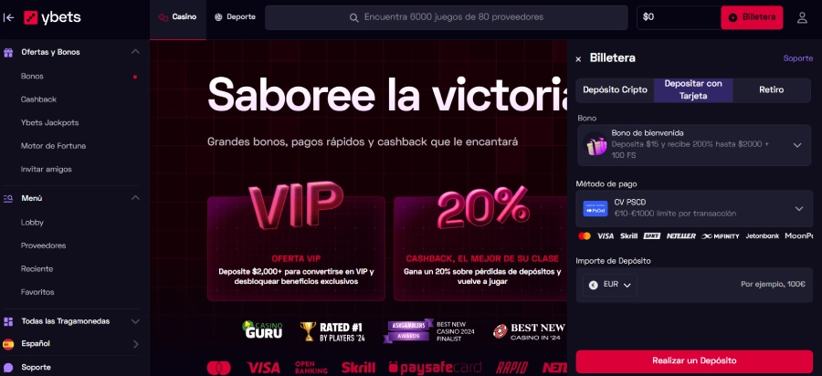 Ybets paysafecard