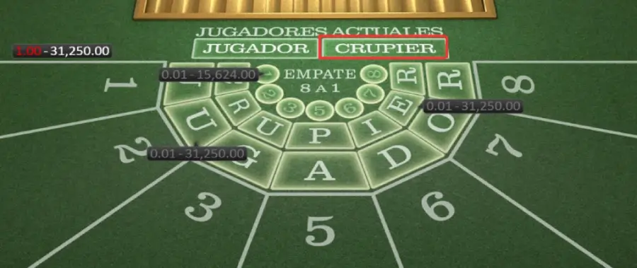 Apuesta a la banca baccarat