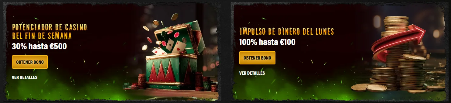 bonos recarga y semanales jokery