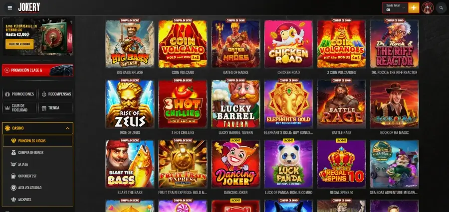 Juegos de casino en Jokery