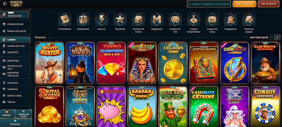 juegos en Monsterwin