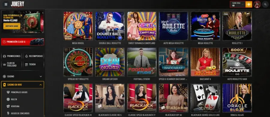 Live Casino en Jokery