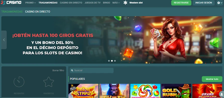 pagina de inicio 22casino