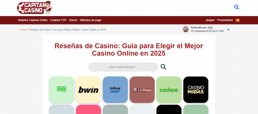 seleccion del casino en capitancasino