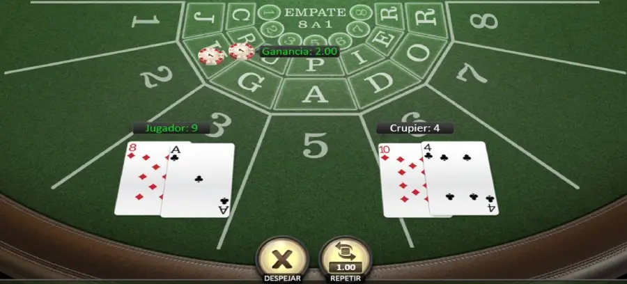 Valor de las cartas en baccarat