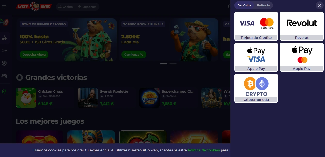 apple pay en lazybar