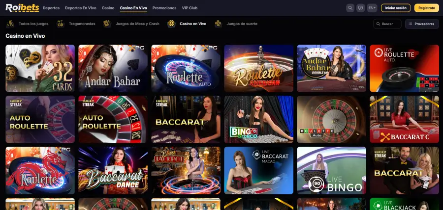 juegos de casino en vivo Roibets
