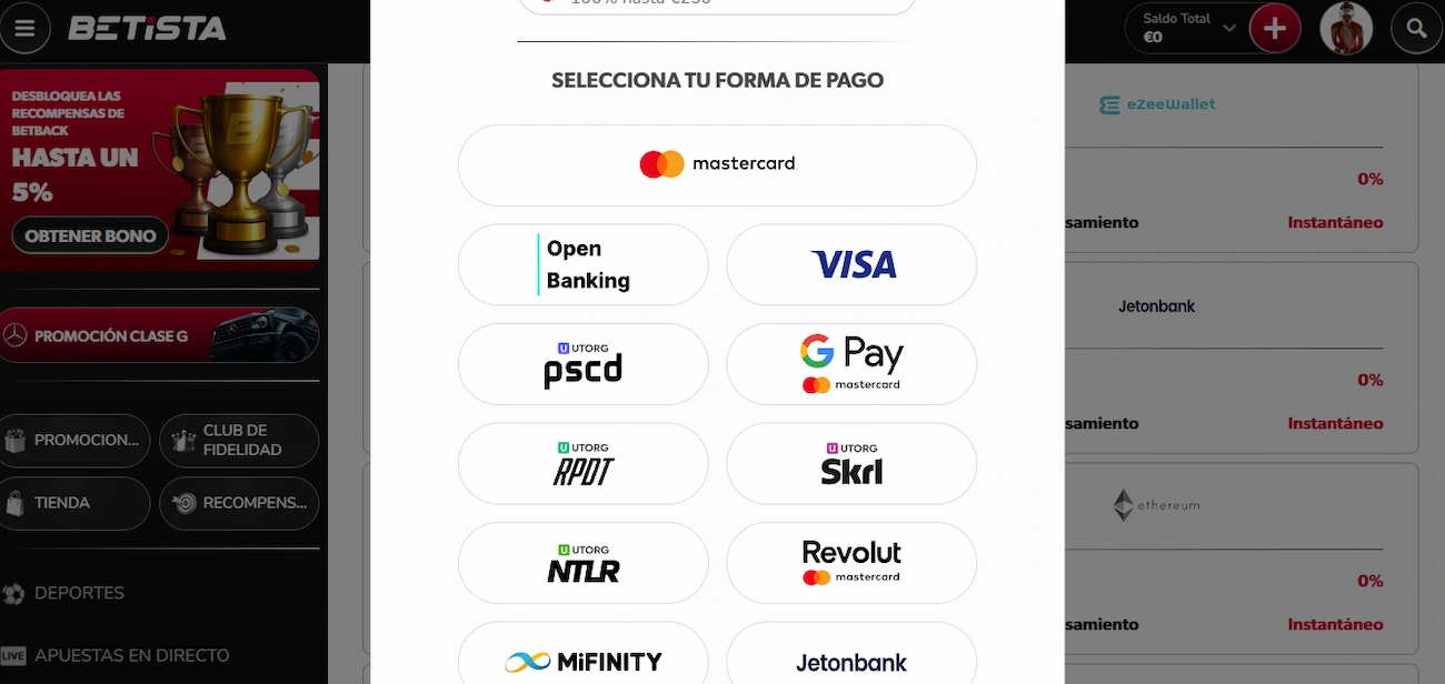 mastercard en betista