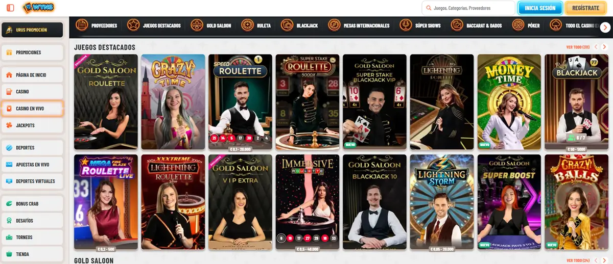 casino en vivo wyns casino