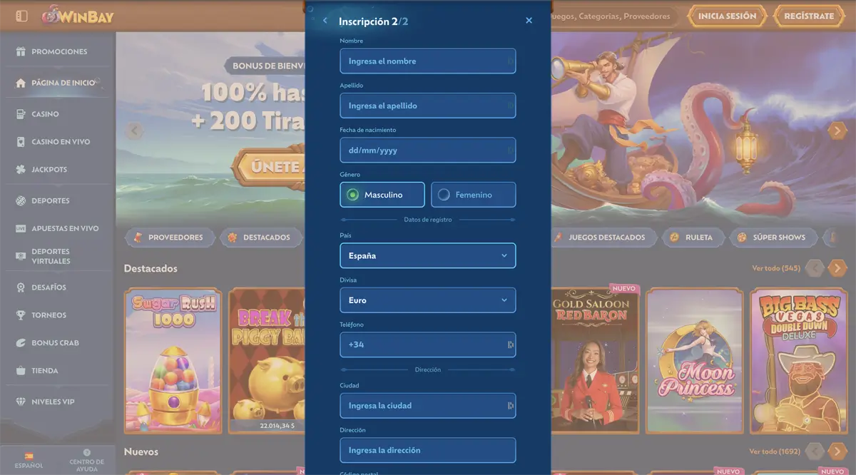 final del formulario winbay casino