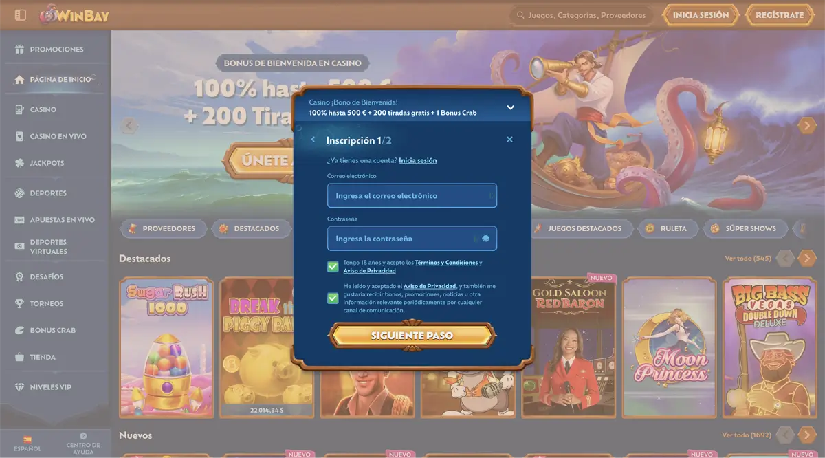 iniciar sesión winbay casino