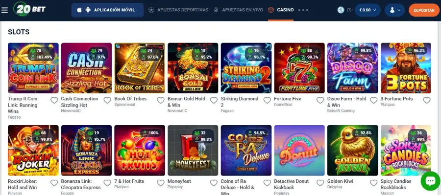 Tragamonedas en 20bet con Ethereum