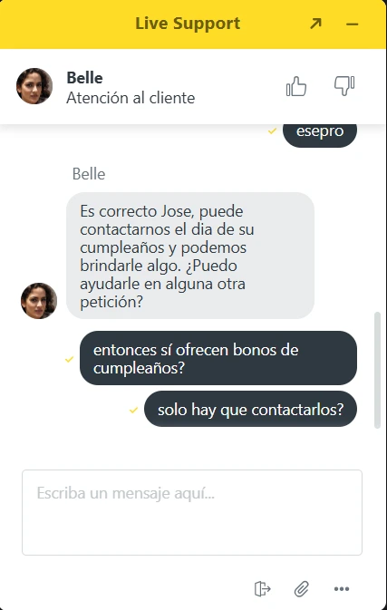 captura de pantalla bono de cumpleaños en fezbet